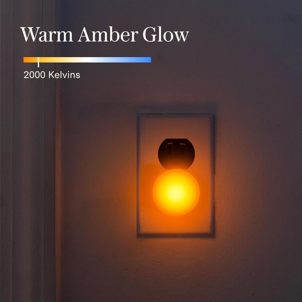Loftie Night Lights Plug into Wall - 0.5W Plug in Night Light - Warm Amber Glow, Wall Light Sensing Dusk to Dawn - 2000K, UL Certified…