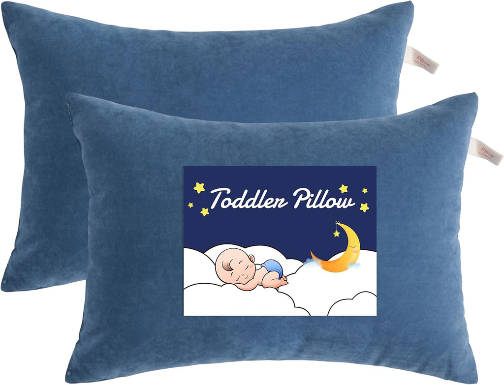 Ntbay Toddler Pillows, Down Alternative 13"x18" Pillows, Machine Washable - Soft and Breathable Travel Small Pillow for Sleeping, Ideal for…