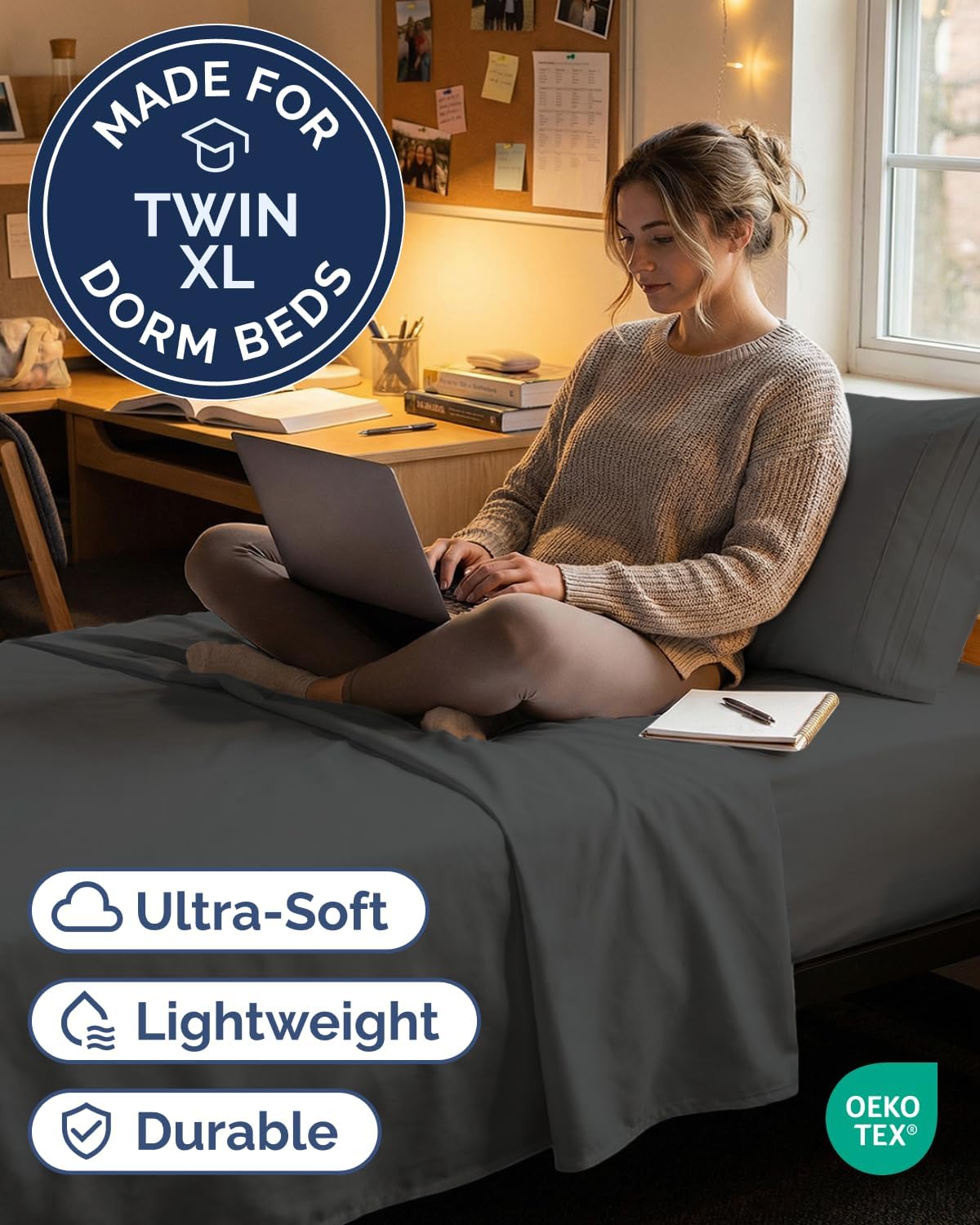Twin XL Size 3 Piece Sheet Set - Comfy Breathable & Cooling Sheets - Hotel Luxury Bed Sheets for Women & Men - Deep Pockets, Easy-Fit…