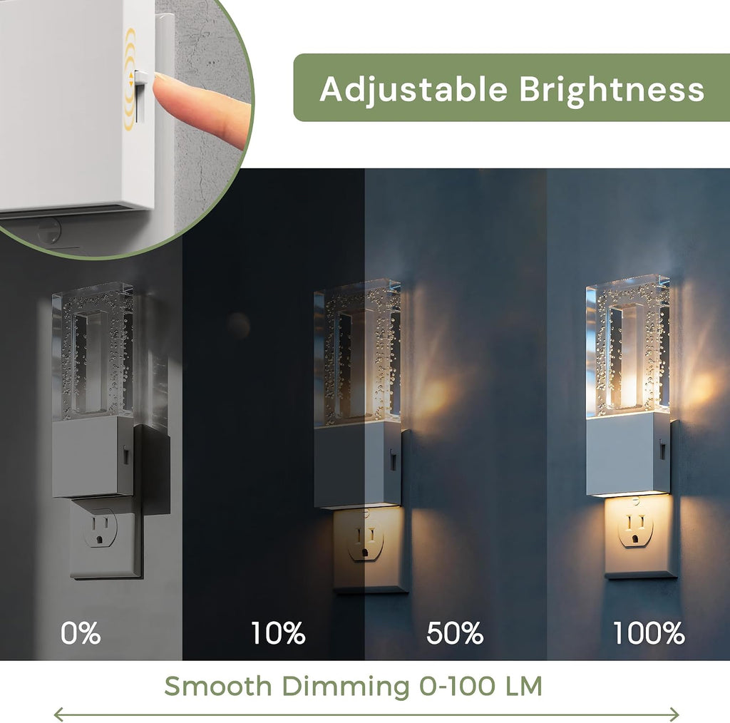 Llohasled L LOHAS LED Night Light Plug in, 2 Pack Foldable Night Lights Plug into Wall, Portable LED Nightlight with Dusk to Dawn Sensor, D…