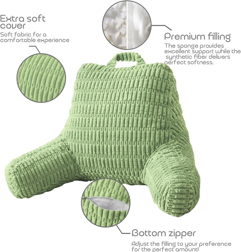 Reading Pillows for Sitting in Bed Adult, Back Rest Pillow for Sitting in Bed and Chair, Back Support Chair Pillow for Couch Support for…