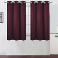 Lemomo Burgundy Blackout Curtains 38 x 54 Inch Length/Set of 2 Curtain Panels/Thermal Insulated Room Darkening Blackout Curtains for Bedroo…