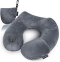 Keemall Inflatable Travel Pillows for Airplanes, Easy Blow Up Inflatable Travel Neck Pillows for Air Travel Sleeping Long Flight, Comfort…