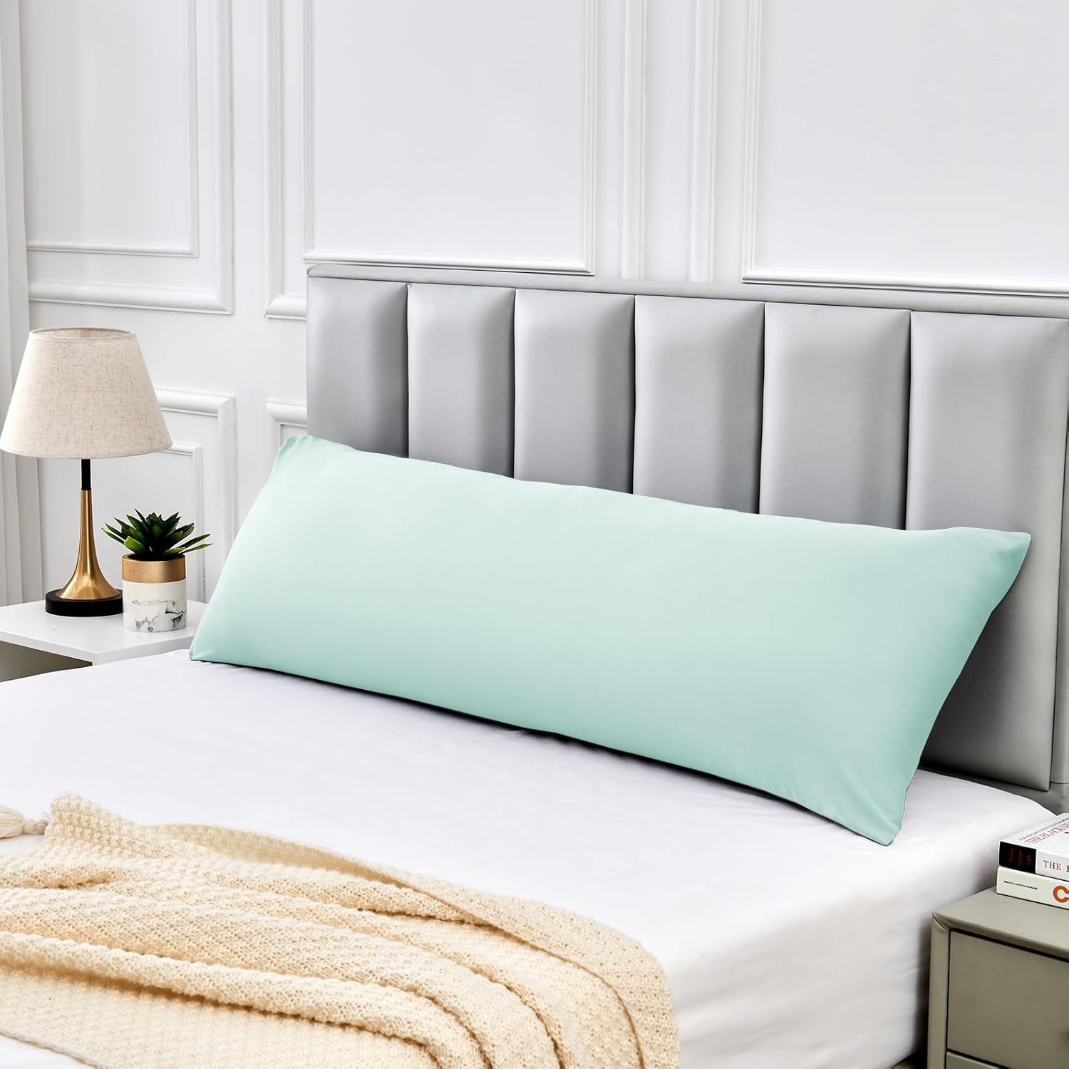 Warmstar Cotton Body Pillow Cover 1 Pack, 600 Thread Count Body Pillow case 20"x54", Long Body Pillow Case Cover Soft Breathable with…
