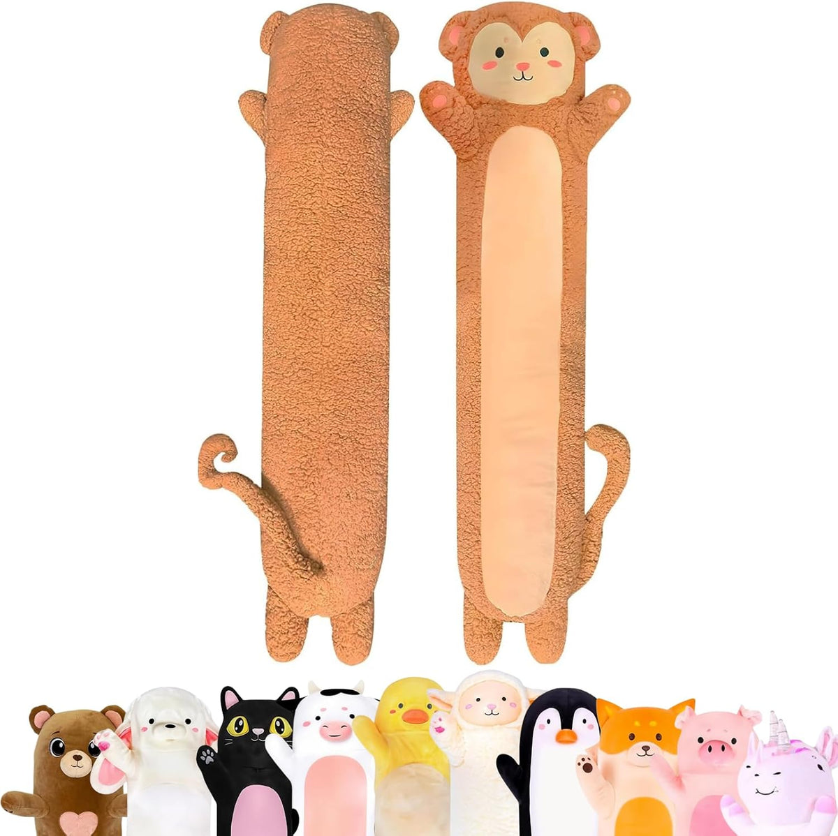 CuddlePaws Cuddle Paws Monkey Plush Body Pillow for Kids | Long Stuffed Animal Cuddle Pillow | Soft Hugging Toy | Plushie Gift for Girls &…