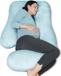 Moonpark MOON PARK Pregnancy Pillows for Sleeping - U Shaped Full Body Maternity Pillow with Removable Cover - Support for Back, Legs, Bell…
