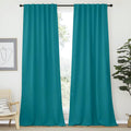 Nicetown Living Room Darkening Curtain Panels - (Peacock Teal Color) W52 x L95, 2 PCs, Back Tab/Rod Pocket Room Darkening Window Treatment…