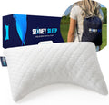 Sidney Sleep Mini Travel Size Neck Pillow - Knee, Back Lumbar and Support - Small Curved Pillow - 14 x 19 Inches - Adjustable Loft…