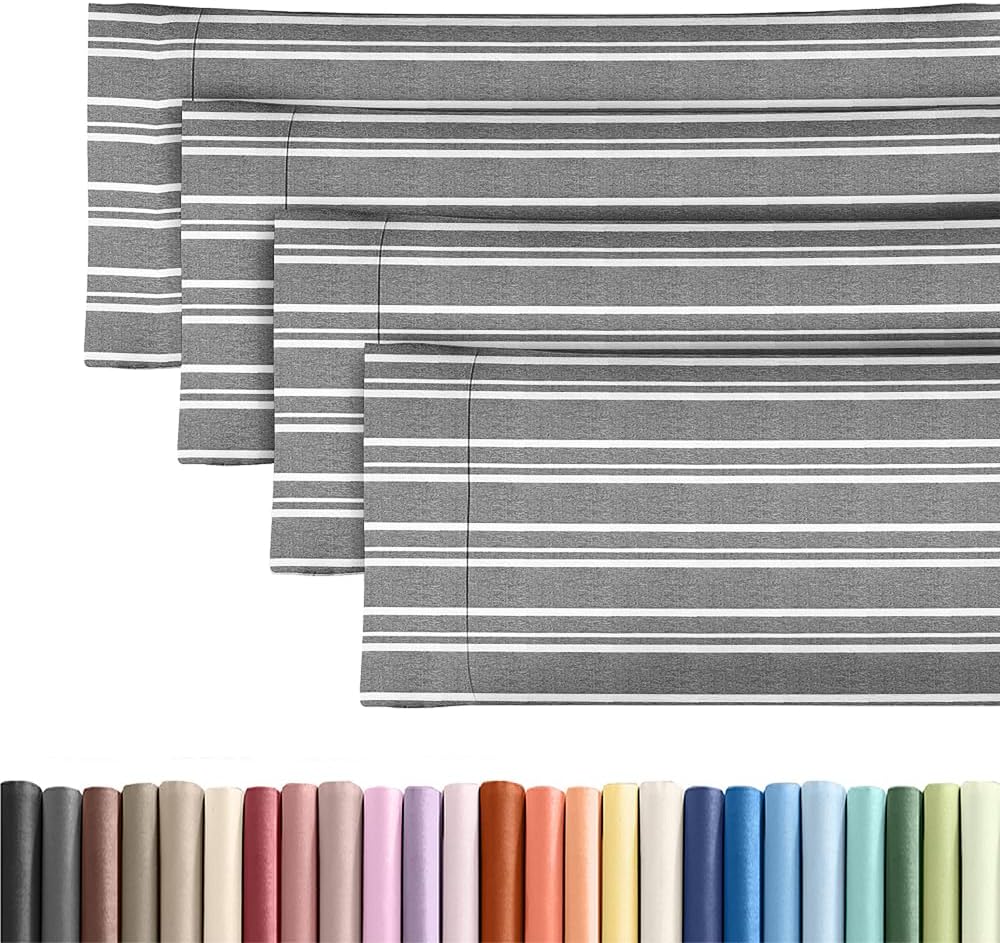 Body Pillowcases Set of 4-20x54 Long Body Pillow Case - Soft Body Pillow Cover for Sleeping & Side Sleepers - Comfy, Breathable & Fade…