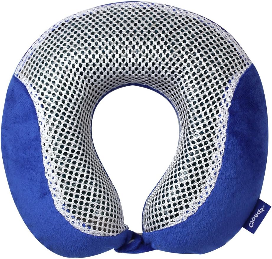 Cloudz Comfort Gel Memory Foam Travel Neck Pillow - Blue