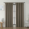 Simplebrand Ava Latte Blackout Curtains for Bedroom 72 Inch Length 2 Panels Set, Privacy Thermal Insulated Rod Pocket Door Window Curtains…