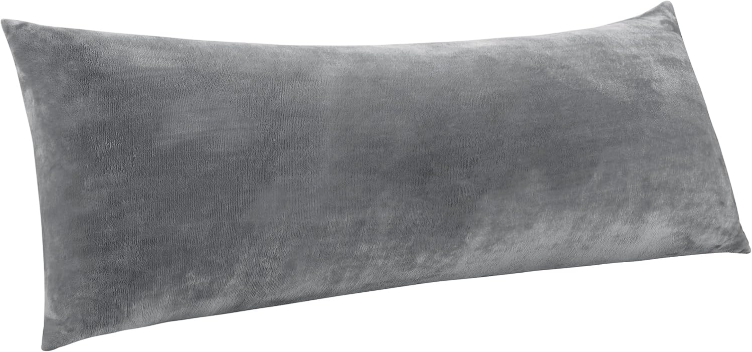 Bedelite Body Pillow Cover with Zipper Closure, Super Soft and Cozy Fuzzy Fleece Body Pillowcase 20 x 54 Inches, Luxury Fluffy Plush Long B…