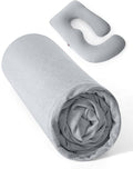 Momcozy Cooling Cover for Pregnancy Pillows, U-Shaped Full Body Maternity Pillow for Side Sleepers 57 Inch - Support for Back, Hip…