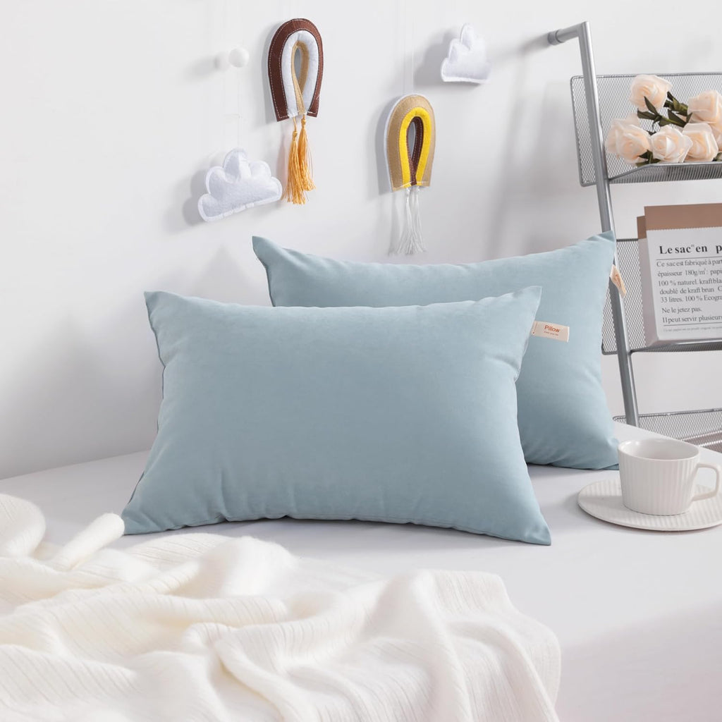 Ntbay Toddler Pillows, Down Alternative 13"x18" Pillows, Machine Washable - Soft and Breathable Travel Small Pillows for Sleeping, Ideal fo…