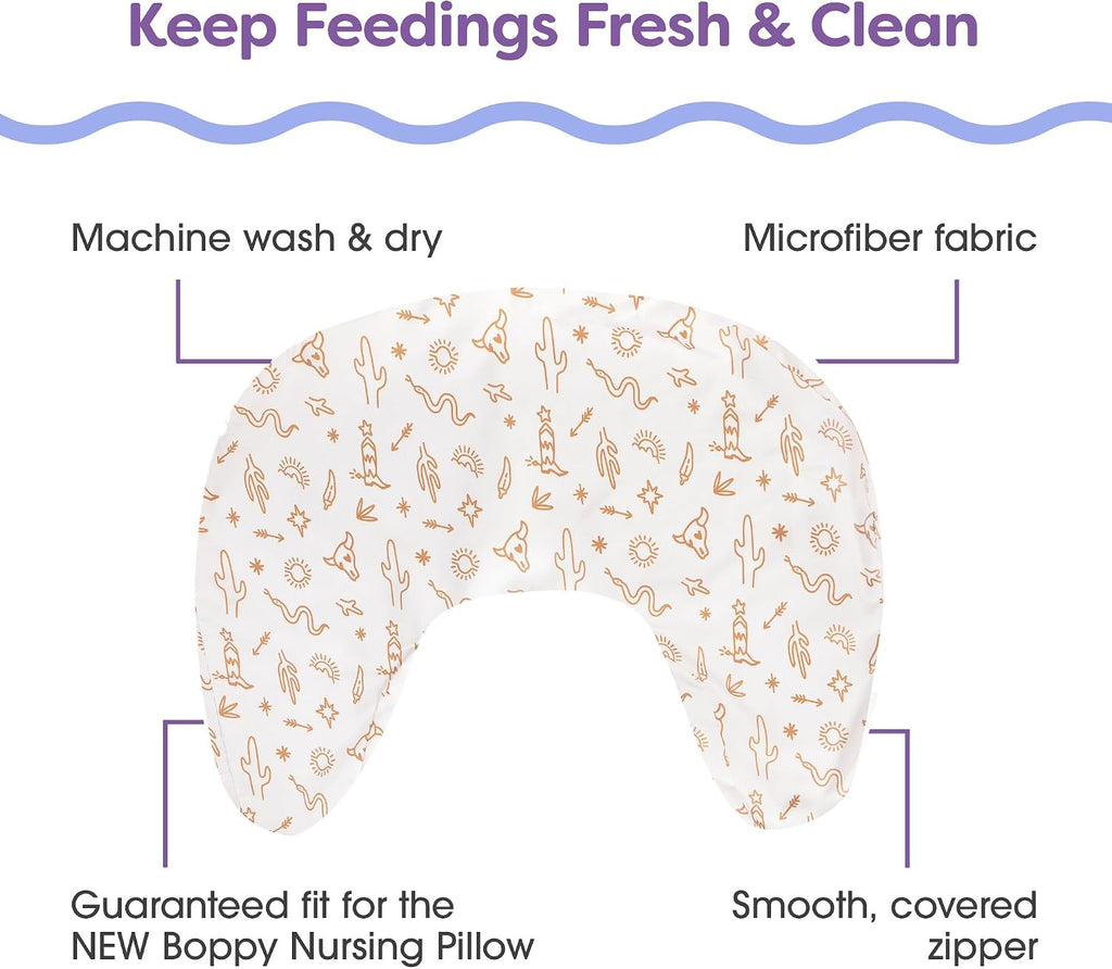 Boppy Nursing Pillow Cover - Soft, Hypoallergenic Washable Microfiber Bottle & Breastfeeding Pillow Covers (Redesigned Feeding Pillow…