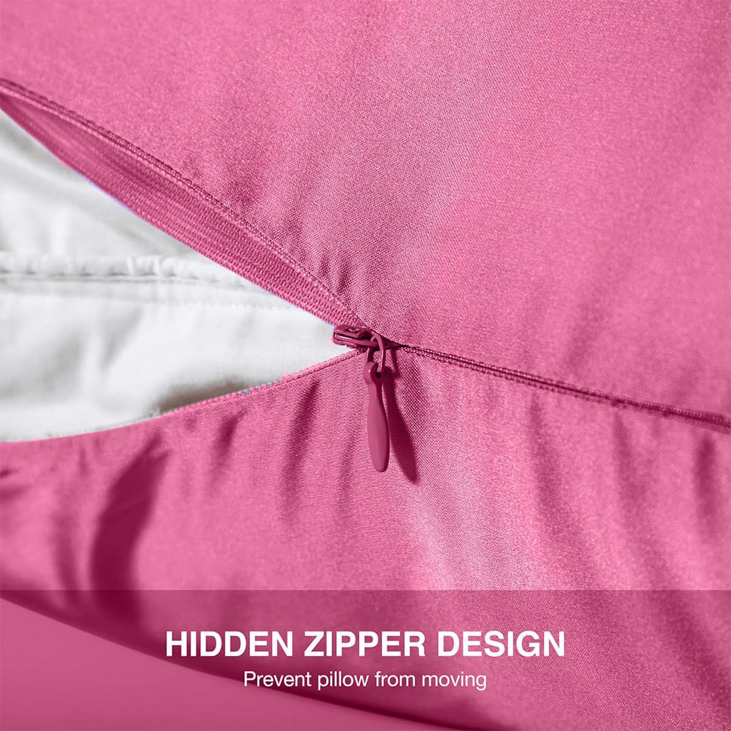 Mulberry Silk Pillow Cases Queen Size with Hidden Zipper, Ultra Smooth and Soft Breathable Cooling Silk Satin Pillowcase for Hair and…