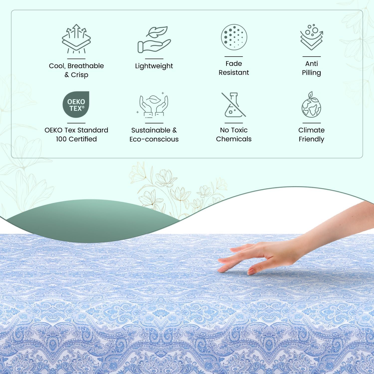 Featherstitchnewyork Feather & Stitch Softest 100% Cotton Sheets, 300 Thread Count Percale Weave Bedding, 16" Deep Pocket, Cooling Sheets,…