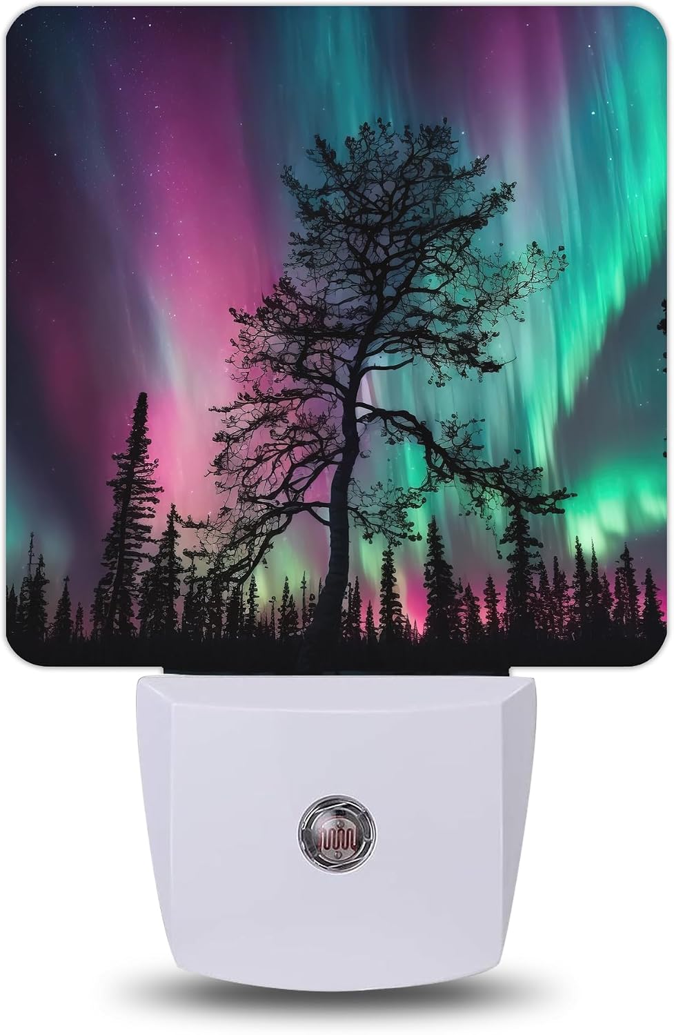 Aurora Forest Night Night Lights Plug into Wall, Night Light with Dusk to Dawn Sensor for Bedroom Bathroom Kitchen Hallway Stairs…