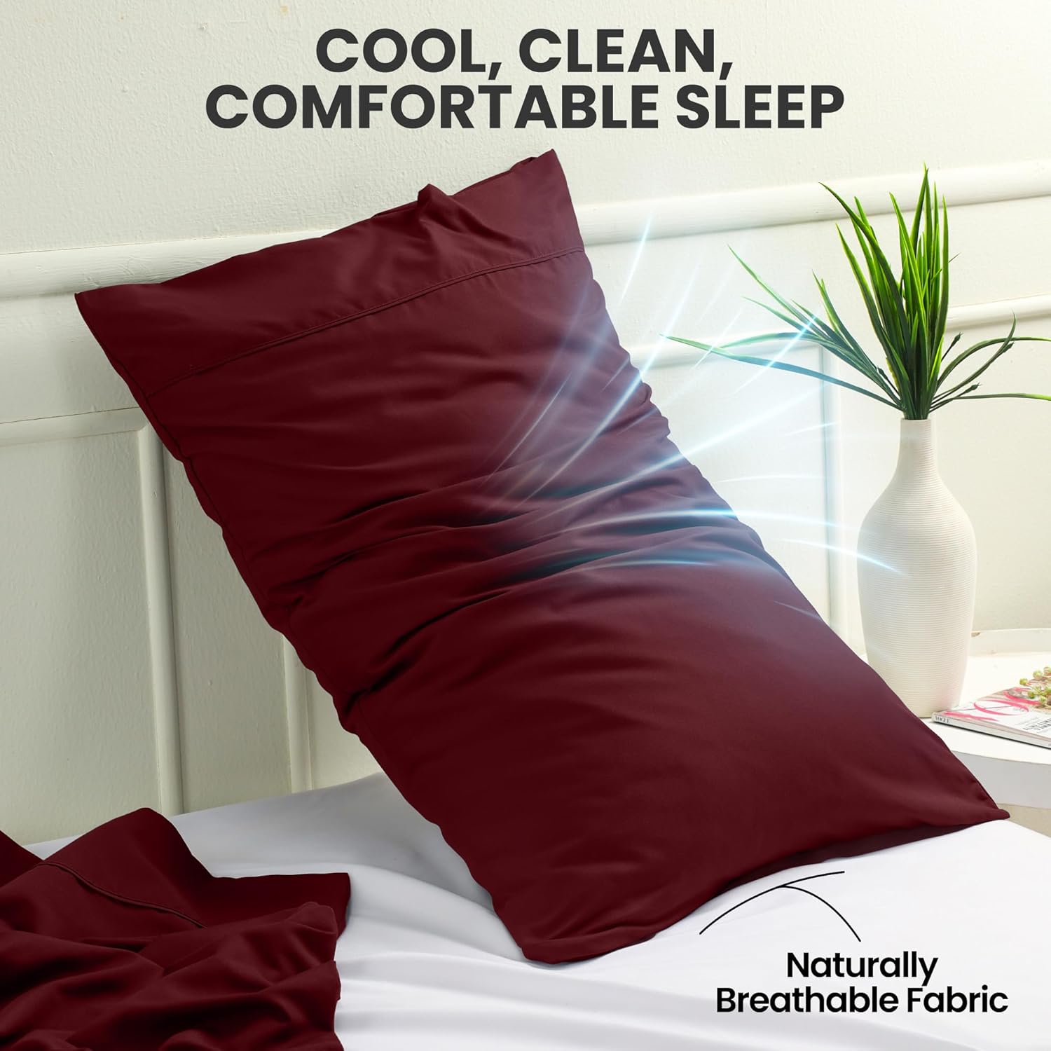 Utopiabedding Utopia Bedding Queen Pillow Cases - 2 Pack - Envelope Closure - Soft Brushed Microfiber Fabric - Shrinkage and Fade Resistant…