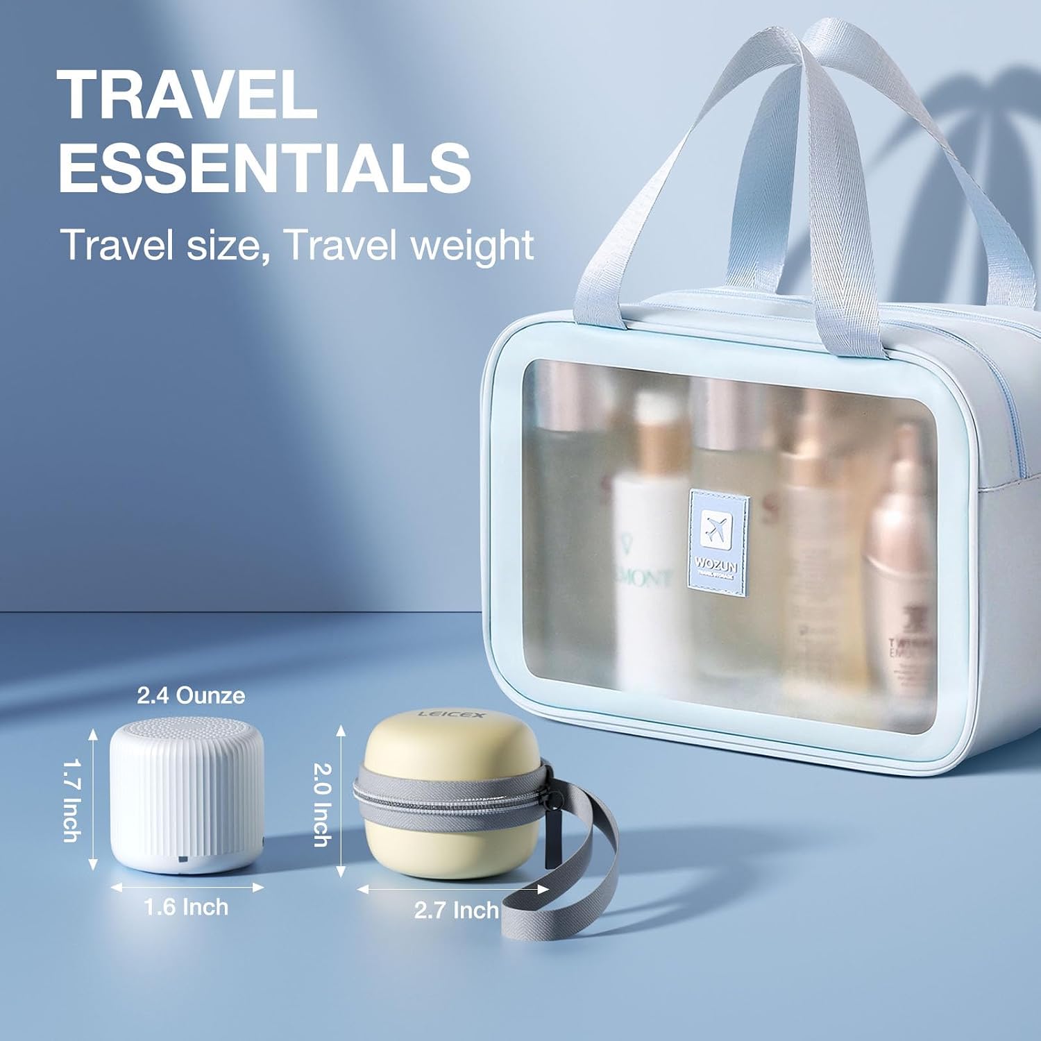LEICEX Portable Sound Machine + Travel Case, Mini White Noise Machine for Sleeping & Travel Case