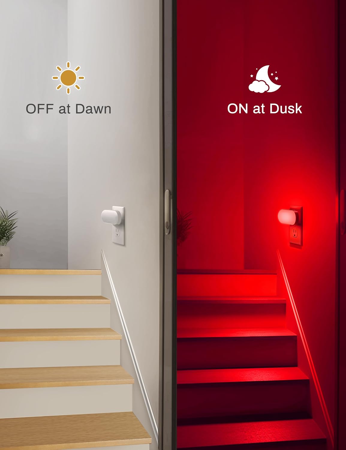 DORESshop RGB 120V Night Lights Plug into Wall, 0.7W LED Night Light for Kids Room, Bathroom Night Light, Stair Lights, Hallway Light…