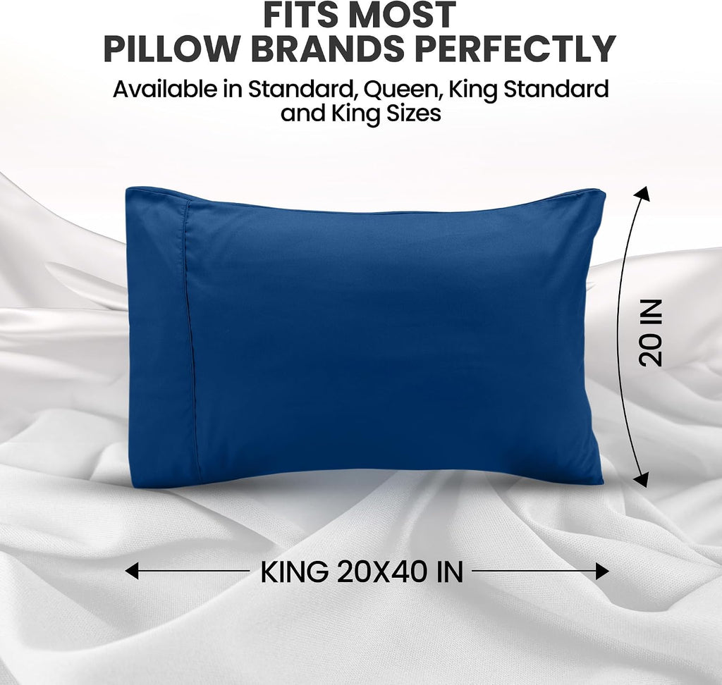 Utopiabedding Utopia Bedding Pillow Cases King Size 2-Pack – Soft Brushed Microfiber – Envelope Closure – Perfect for Hospitals, Hotels, Gu…