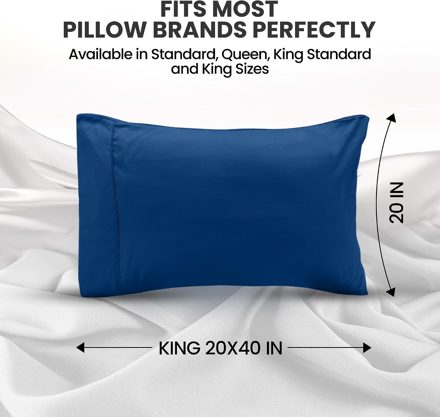 Utopiabedding Utopia Bedding Pillow Cases King Size 2-Pack – Soft Brushed Microfiber – Envelope Closure – Perfect for Hospitals, Hotels, Gu…