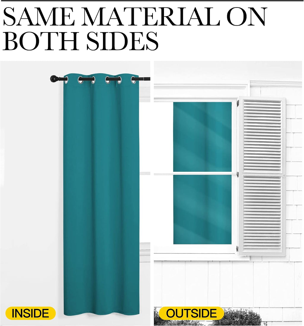 NICETOWN Room Darkening Curtains 90 inch Length 2 Panels, Thermal Insulated Grommet Blackout Curtains for Modern Casual Elegant Bedroom…