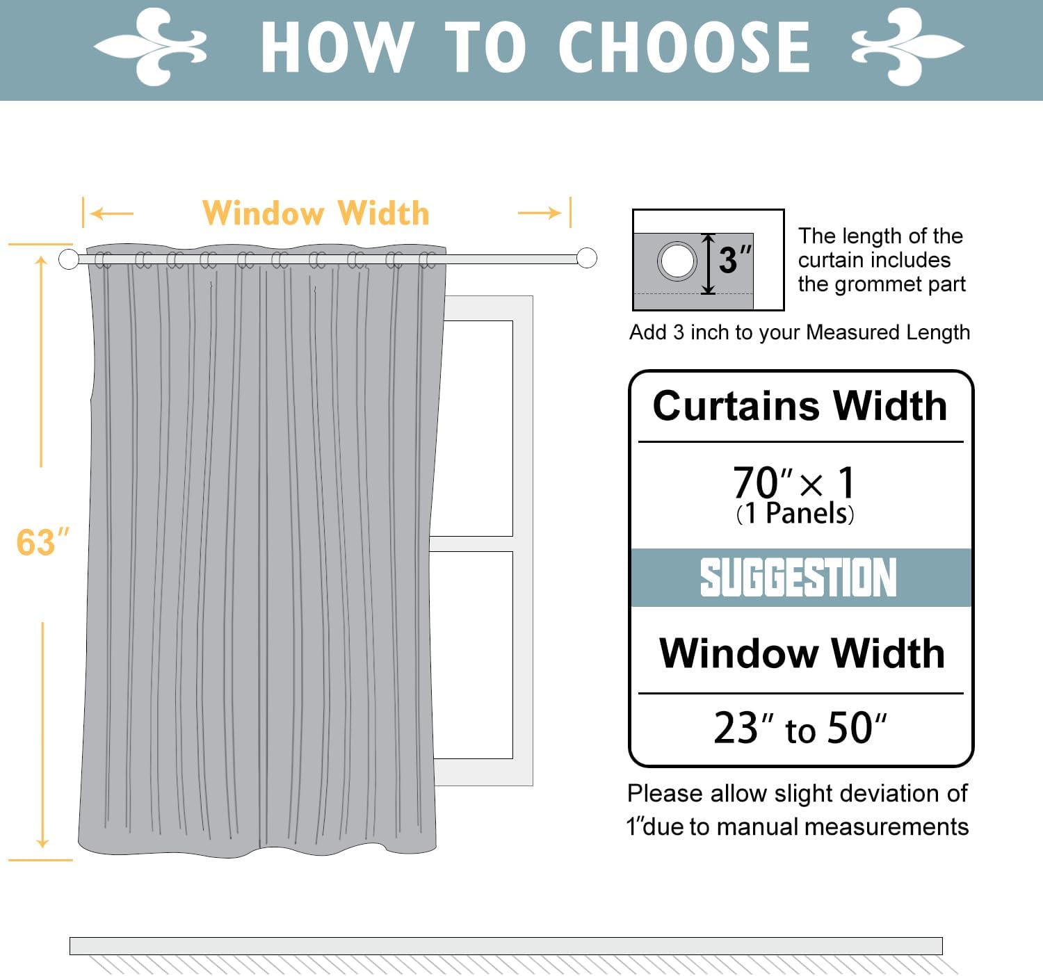 ChrisDowa Blackout Curtains 70 inches Wide for Bedroom - Extra Wide Grommet Thermal Insulated Room Darkening Curtains for Living Room (1 Pa…