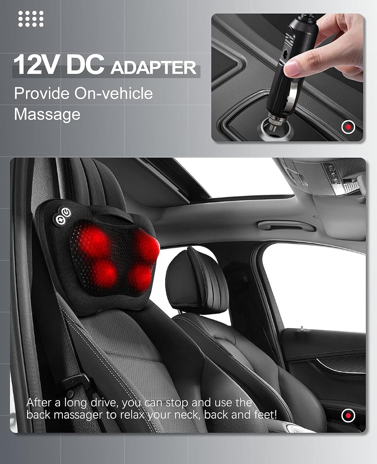 VIKTOR JURGEN Back Massager Neck Massager with Heat, Massage Pillow Gifts for Mothers Day & Fathers Day, Electric Shiatsu Shoulder…