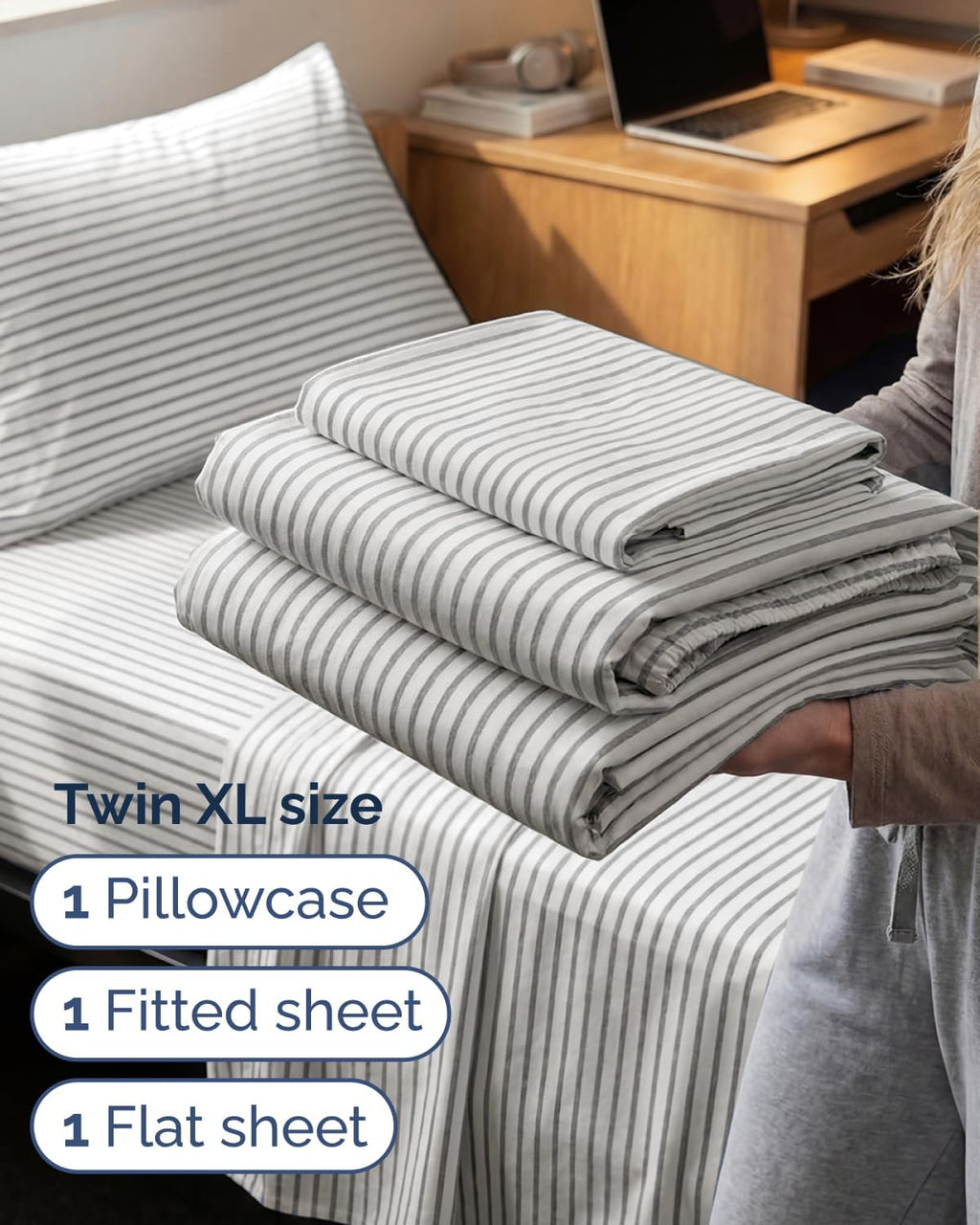 Twin XL Size 3 Piece Sheet Set - Comfy Breathable & Cooling Sheets - Hotel Luxury Bed Sheets for Women & Men - Deep Pockets, Easy-Fit…