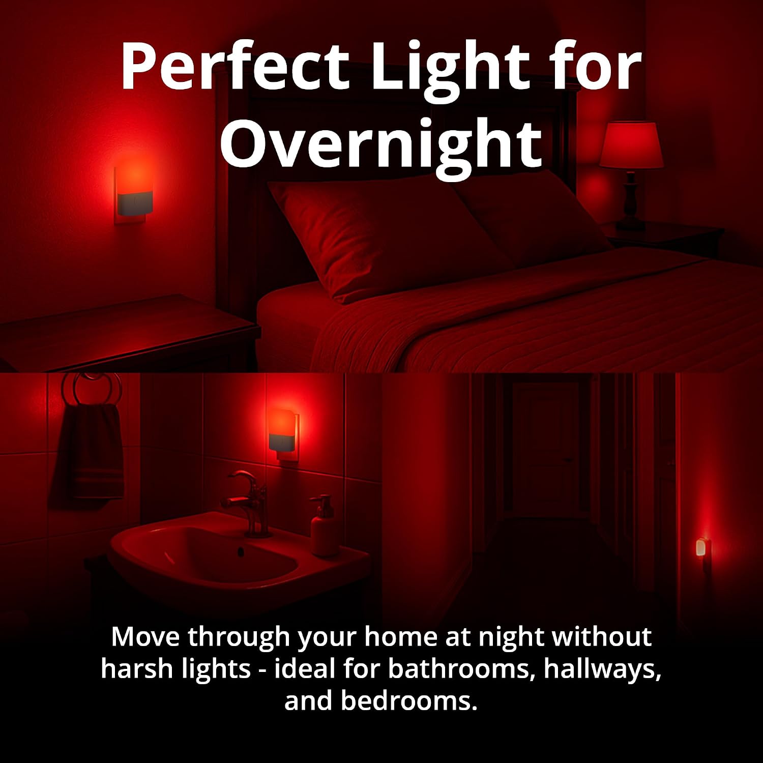 GammaLightTherapy Revive - 670nm Red Night Light (2 Pack) by Gamma - Sleep relaxation - Melatonin Promoting Natural 2 Pack Plastic R…