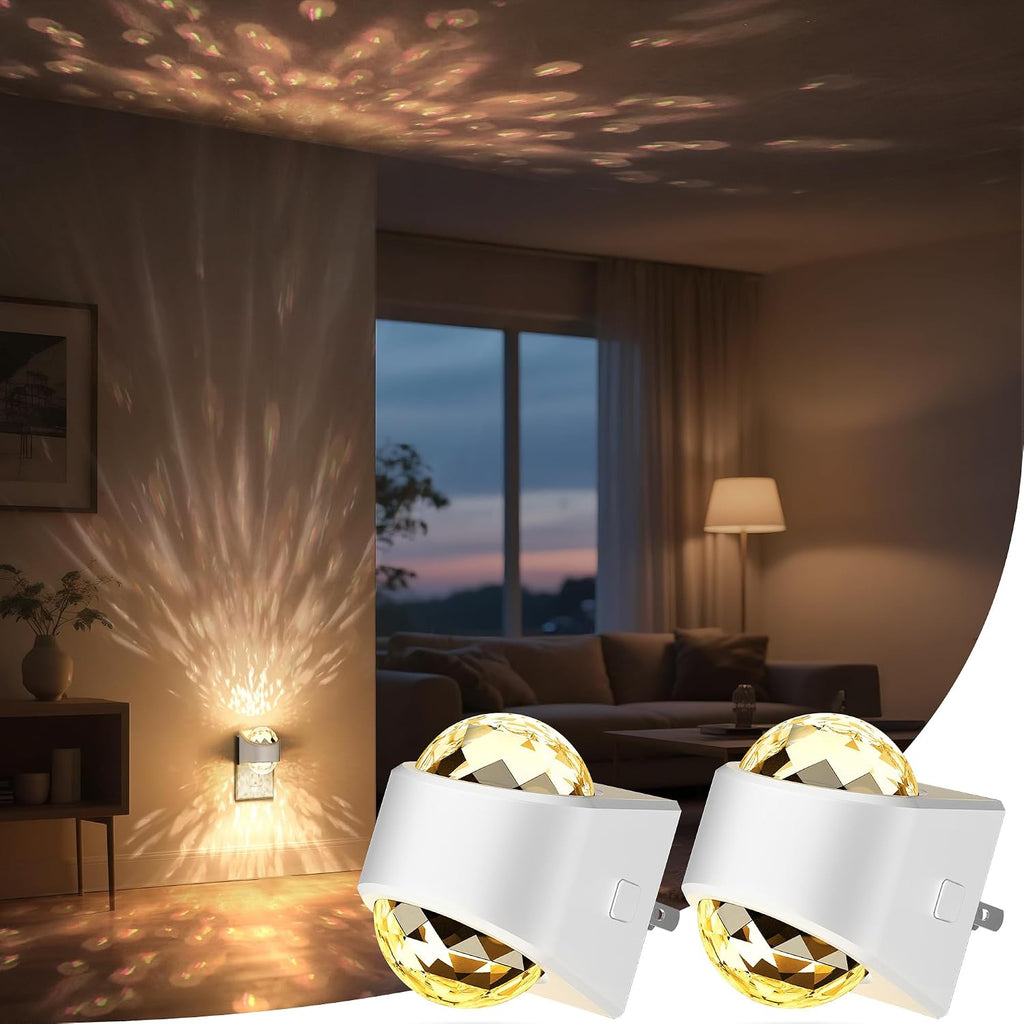 Briignite Night Light, Night Lights Plug into Wall, LED Projector Night Light, Soft White, Dimmable Brightness Dusk to Dawn Nightlight…