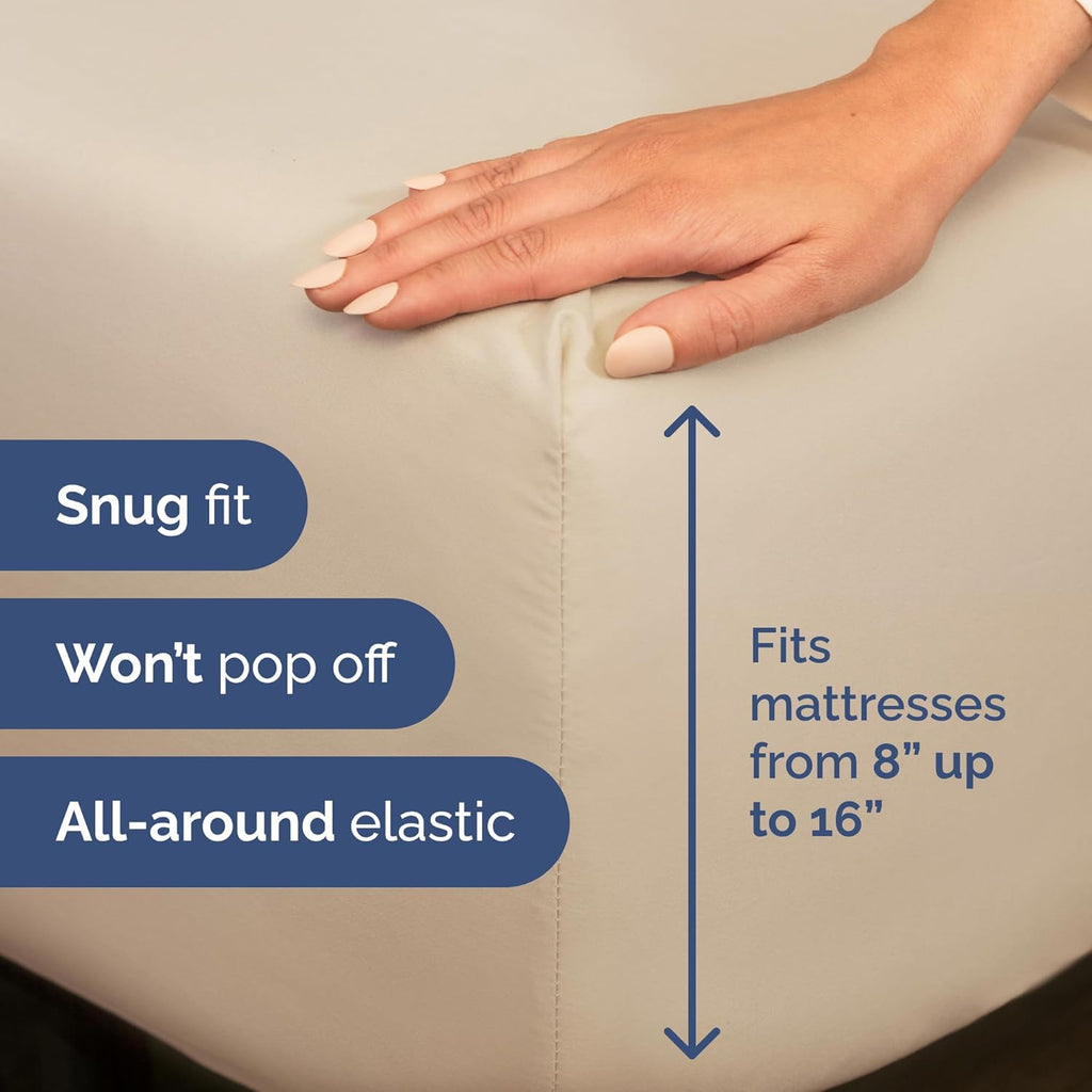 King Size 4 Piece Sheet Set - Comfy Breathable & Cooling Sheets - Hotel Luxury Bed Sheets for Women & Men - Deep Pockets, Easy-Fit, Extra…