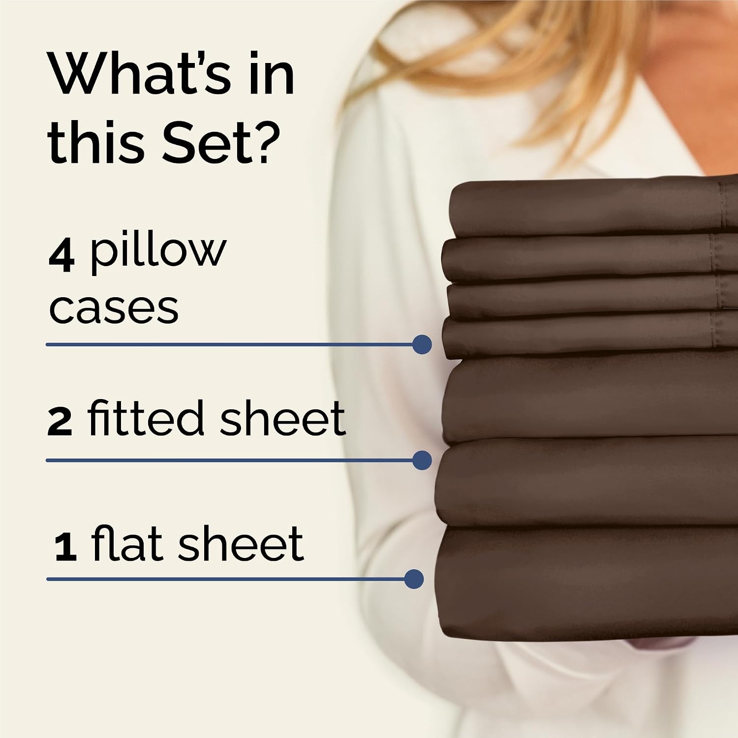 Split King 7 Piece Sheet Set - Comfy Breathable & Cooling - Hotel Luxury Bedding for Women, Men, Kids, Teens & Children - 1 Flat & 2…