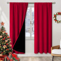 BGment Blackout Curtains for Bedroom 84 Inch Long, Thermal Insulated Bedroom Curtains Christmas Rod Pocket Room Darkening Curtains, Each…