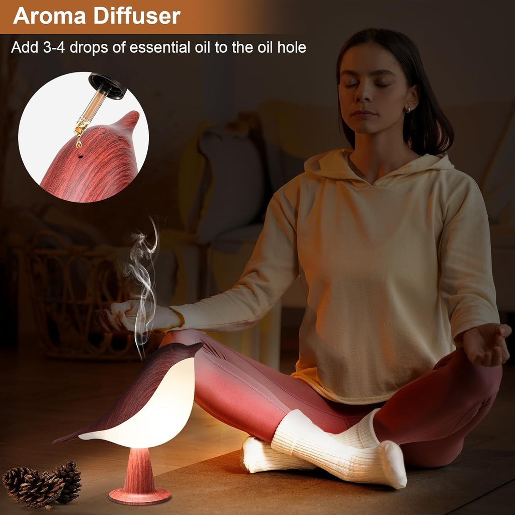VoMii Bird Desk Lamp, Small Table Lamp Cordless Touch Dimmable Night Light with 3 Color Temperature, Rechargeable Decorative Lamps for…