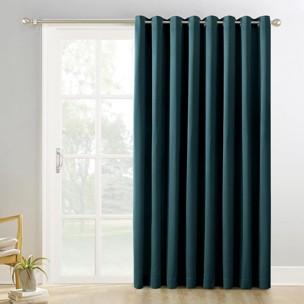 Sun Zero Easton Extra-Wide Blackout Grommet Sliding Patio Door Curtain Panel 100.00" x 84.00"