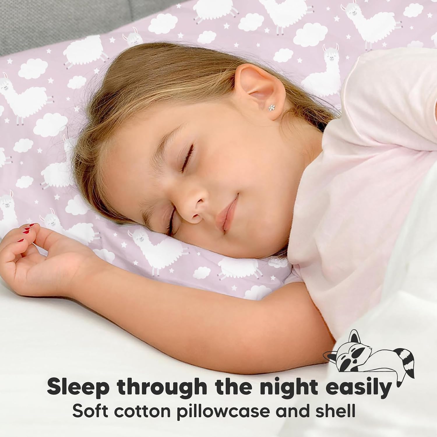 Toddler Pillow with Pillowcase - 13x18 My Little Dreamy Kids Travel Bed Pillows for Sleeping, Organic Cotton Small Pillowcase, Soft &…