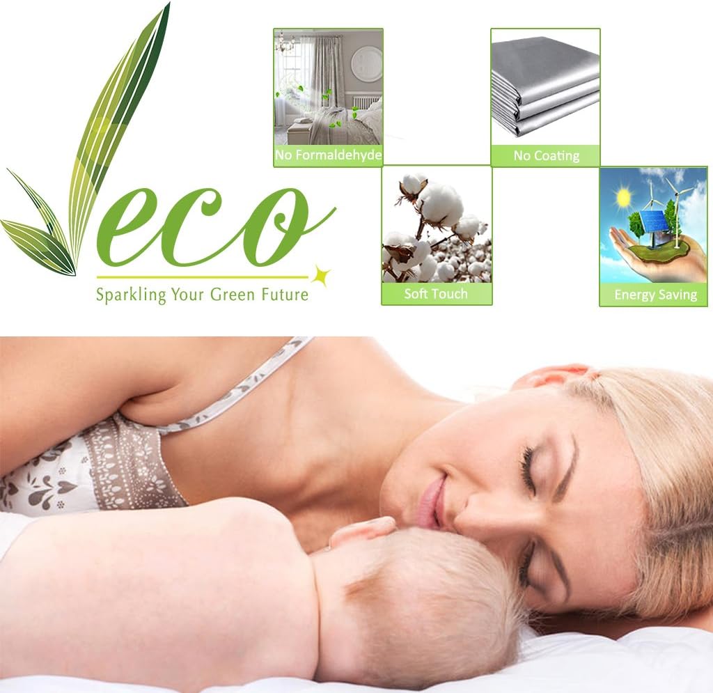 Nicetown Dark Mallard 100% Blackout Lined Curtains, 2 Thick Layers Completely Blackout Window Treatment Thermal Insulated Drapes for Kitche…