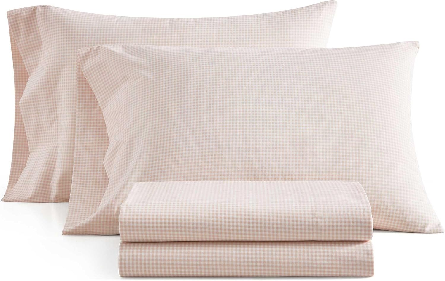MarthaStewart Martha Stewart - Full Size Sheets Set, Crisp & Tailored Cooling Sheets w/a Naturally Smooth Cotton Percale Lightweight Feel -…