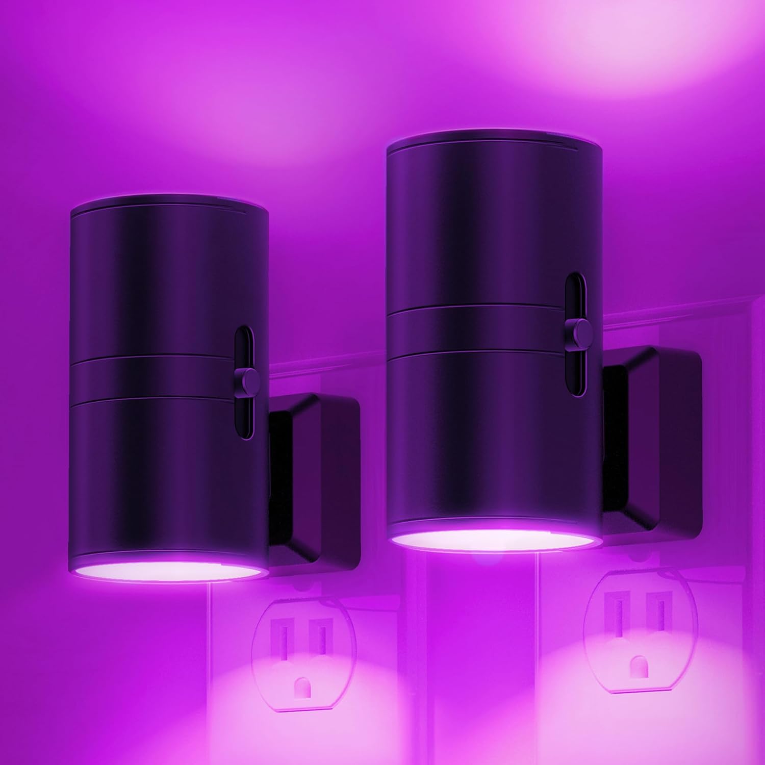 L LOHAS LED Purple Night Light, Purple Lights, Night Lights Plug into Wall with Light Sensor, 0-100LM Dimmable Night Lights Decorative…