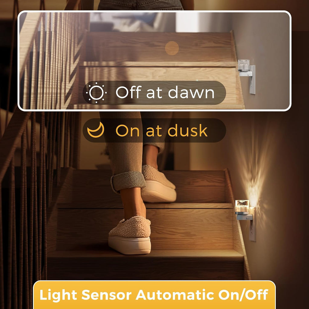 L LOHAS LED Night Light, Night Lights Plug into Wall, 3000K Soft Light LED NightLights, Built in Dusk to Dawn Sensor for Hallway…
