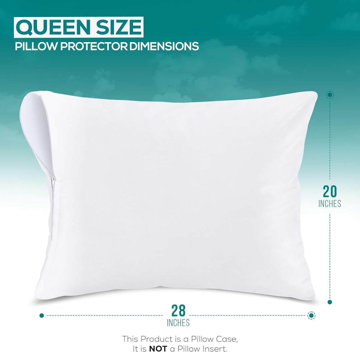 Utopiabedding Set of 6 Pillow Protectors with Zipper Queen Size, Bed Bug and Dust Mite Proof Pillow Covers, Ultra Soft Pillow Encasements,…