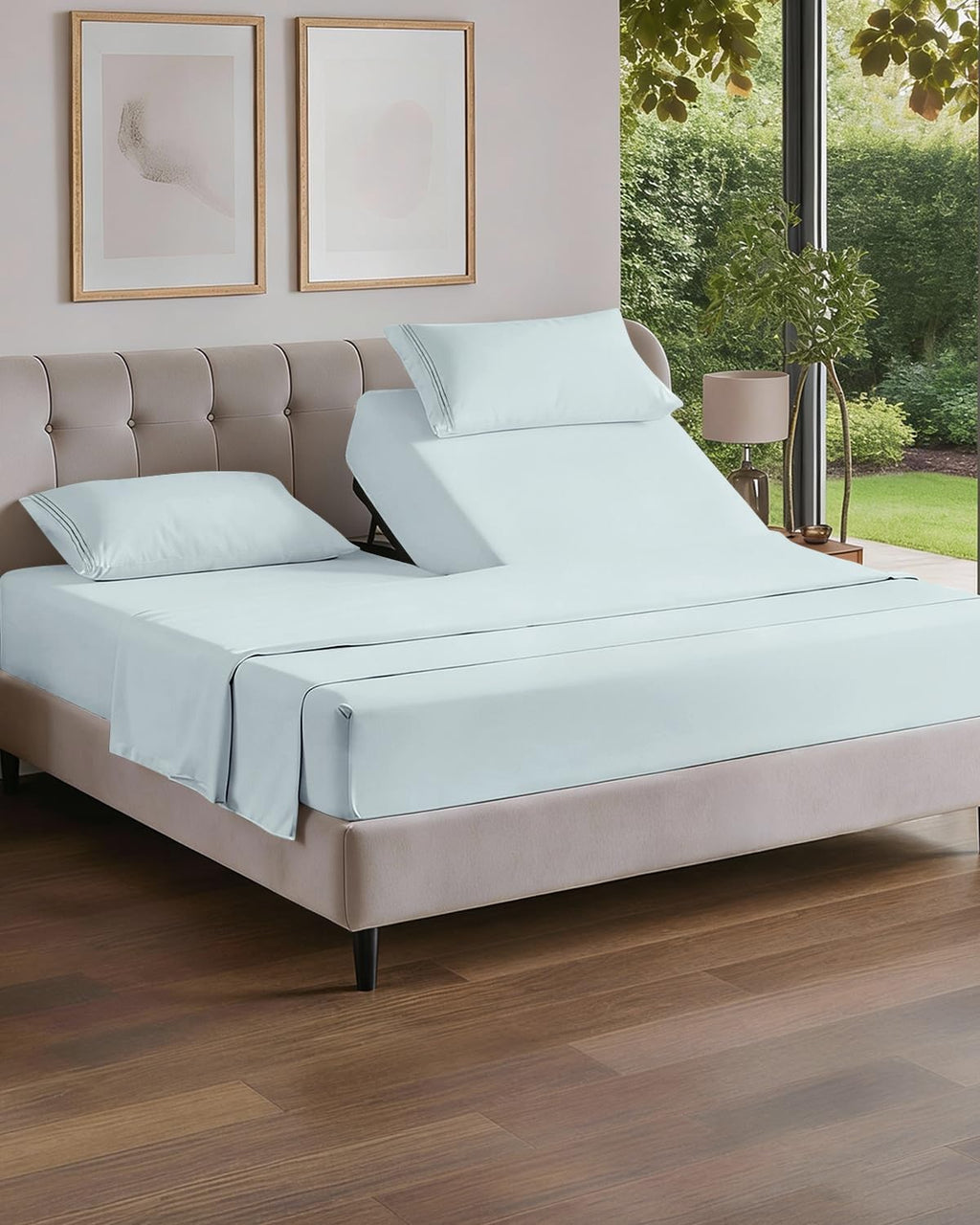 Flex Top Split Head King 4 Piece Sheet Set - Soft, Breathable & Cooling Bed Sheets Set - Hotel Luxury Bedding for Women & Men with Deep…