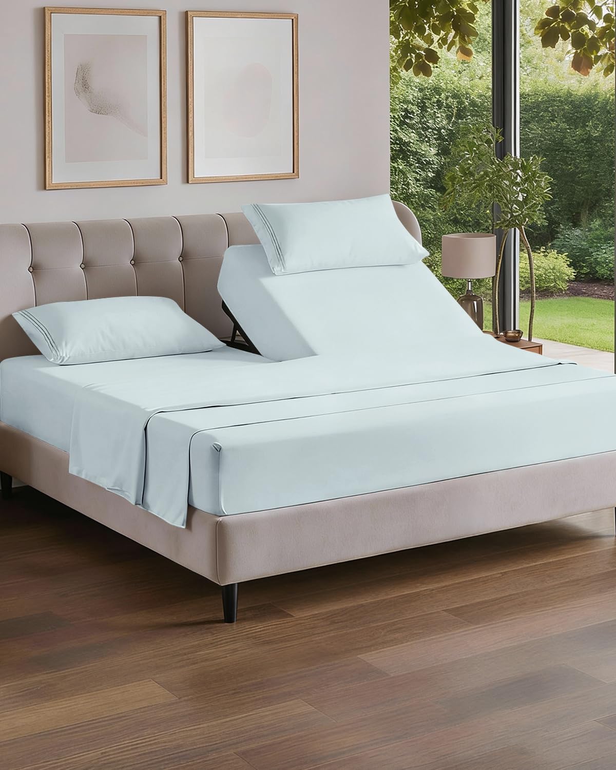 Flex Top Split Head King 4 Piece Sheet Set - Soft, Breathable & Cooling Bed Sheets Set - Hotel Luxury Bedding for Women & Men with Deep…