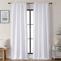 Gwine Pura White Curtains 96 inches Long, Light Filtering Thermal Insulated Noise Reducing Window Curtain Panels for Bedroom, Elegant…