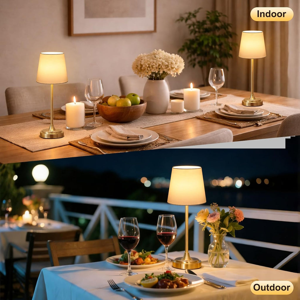 Wowag Cordless Table Lamp Rechargeable,5000mAh Battery Operated Desk Lamp,3 Colors & 7 RGB Stepless Dimmable, Touch Control Ambient Light…