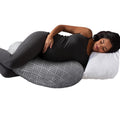 Boppy Cuddle Pregnancy Pillow - Compact Ergonomic Maternity Pillow, Versatile Support, Great Side Sleeper Pillow, Washable, with Cooling…
