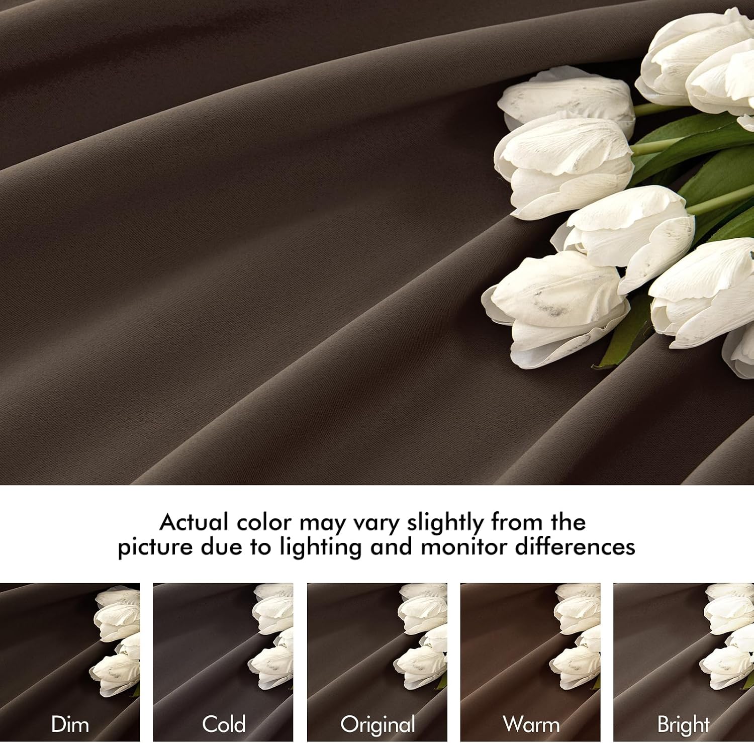 Miulee Chocolate Brown Back Tab Blackout Curtains 108 Inch Long 2 Panels Set for Bedroom, Rod Pocket/Pinch Pleat Extra Long Thermal Insulat…